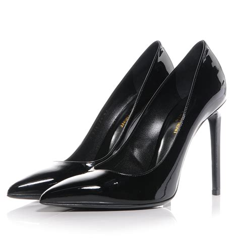 ysl patent leather heels|ysl heels black.